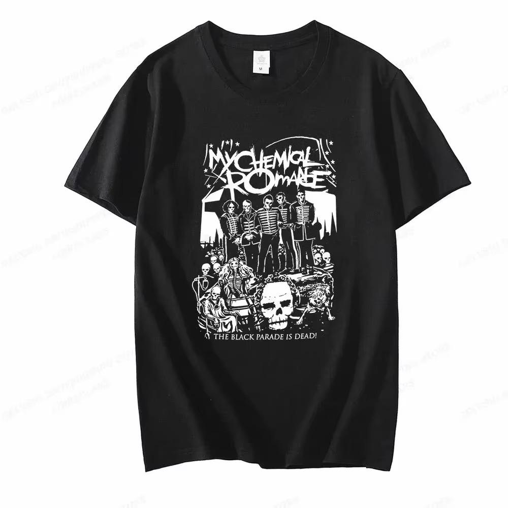 My Chemical Romance T Shirt Men Fashion T-shirts Cotton Tshirt Kids Hip Hop Tops Tees Women Tshirt Summer Vintage Anime Tops Boy