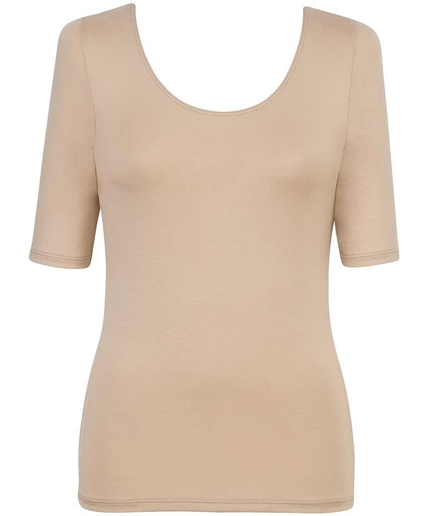 Inner Meltingly Size LL Wing/Wacoal Women's Top, Smooth, Warm, 5/8 Sleeves, U-Neck, EL8552,