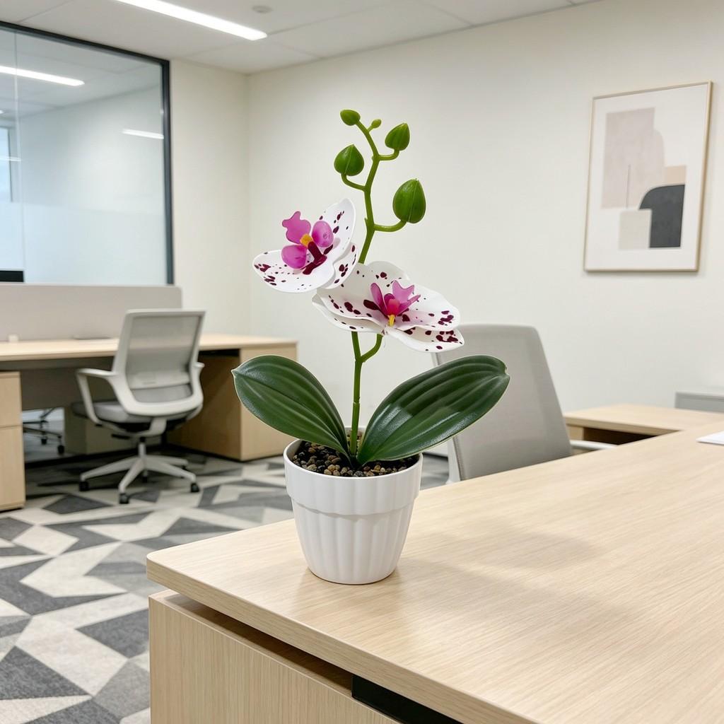 Butterfly Orchid Artificial Flower Pot With Realistic 3d Printing For Home Decor And Photography