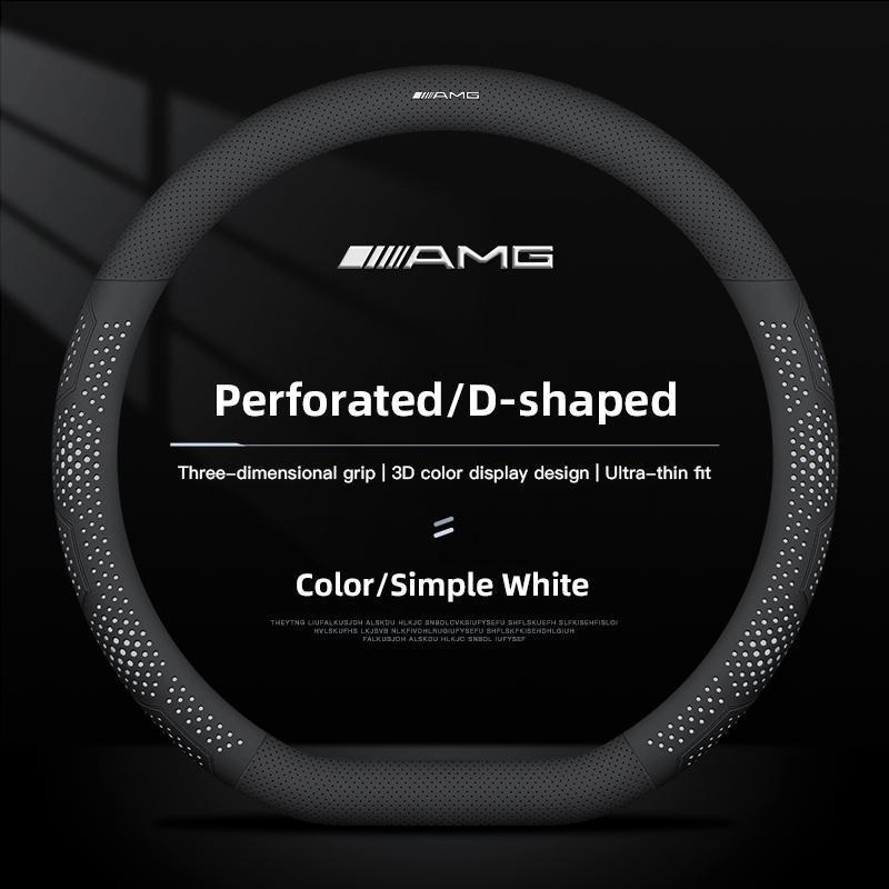 Car Steering Wheel Cover With Anti-Slip Breathable Leather For Mercedes Benz AMG GLC W203 W206 W220 W205 W211 W212 W201 W210 GLE
