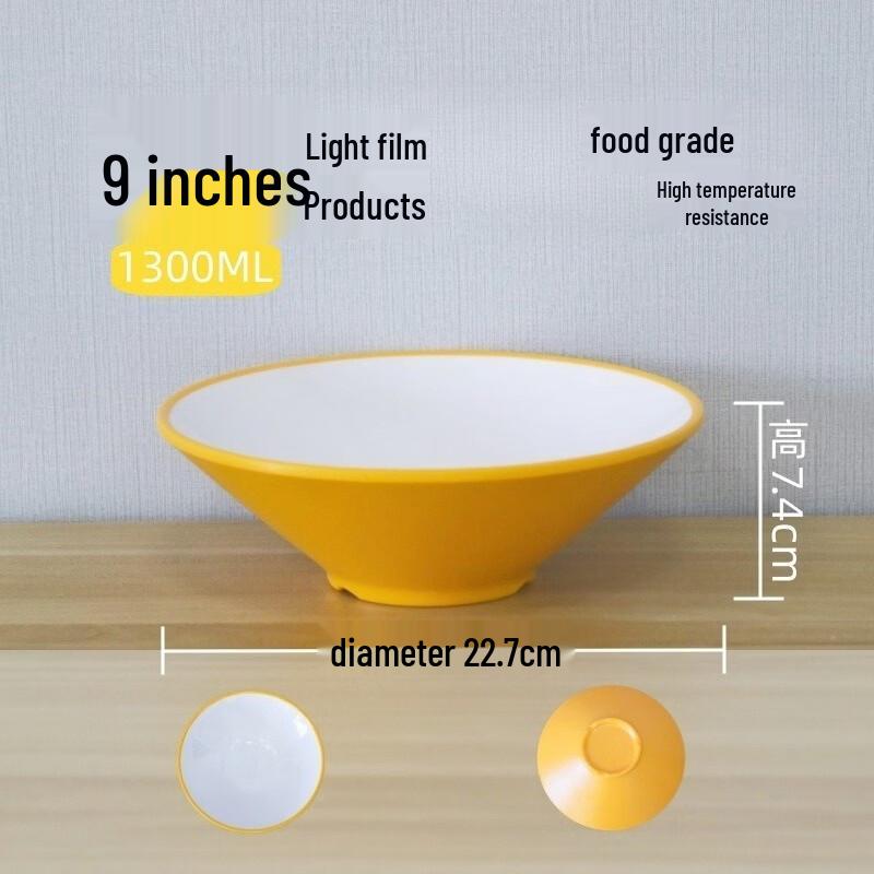 Melamine Two-Tone Conical Noodle Bowl