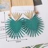 Green Hanging Earrinsg for Women Luxury Crystal Wedding Jewelry Imitation Pearl Drop Earrings new trend boucle oreille