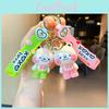 Charming Soft Pvc Bear Keychain In Blue Yellow Pink Green For Gifts