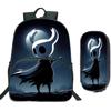 Nylonový batoh s potiskem Hollow Knight Batoh Sada 2 ks Horká hra Voděodolný Školní taška pro děti pro chlapce Batoh s velkou kapacitou