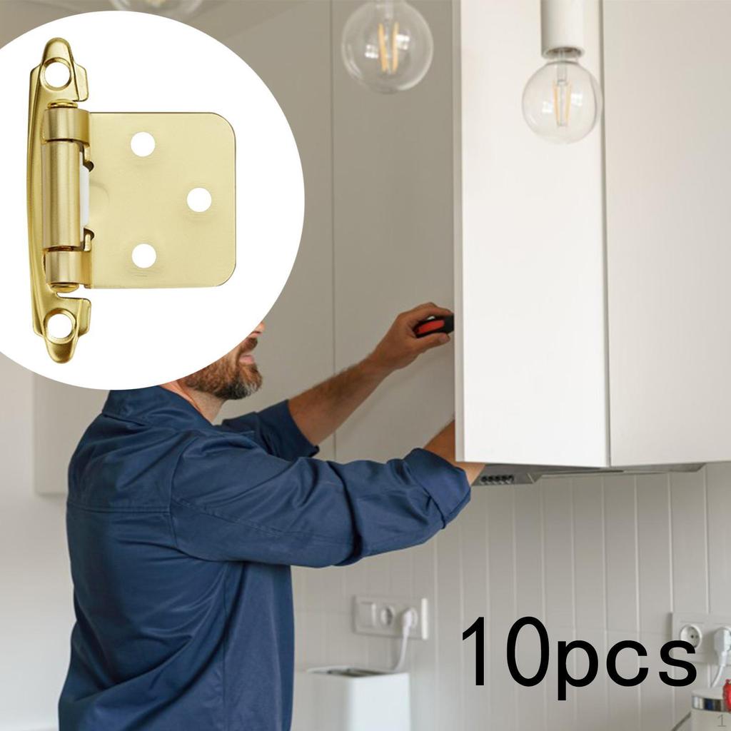 10 Pack of Cabinet Door Hinges for Smooth And Easy Setup