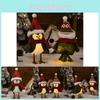 Adorable Christmas Led Bird Figurine With Colorful Hat Perfect For Holiday Decor Gifts