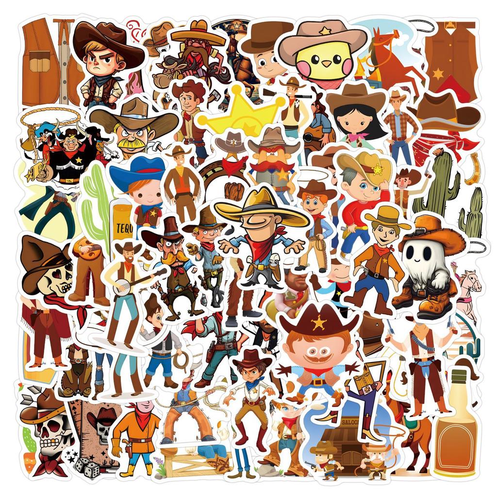 110 Cowboy Denim Doodle Aufkleber Koffer Laptop Handy Cartoon Aufkleber dekorieren