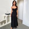 Dress Summer New Arrival Lace-up Waist-Controlled Long Dress Fashion Style Sling Open Back a Swing Holiday Dress Women's Clothing