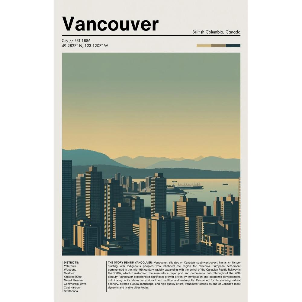 Kanada Reise Chic Stadtlandschaft Poster Vintage St. Johns Toronto Drucke Leinwandgemälde Wandkunst Bilder Heim Wohnzimmer Dekor