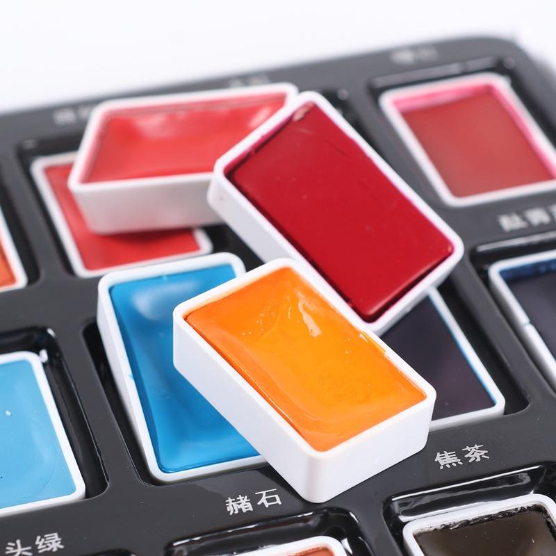 6/12/24 Color Water-soluble Solid Chinese Painting Pigments Ink Painting Beginner Set
