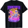 Summerween Vibes Gruseliges Skelett Flamingo Pool Halloween T-Shirt