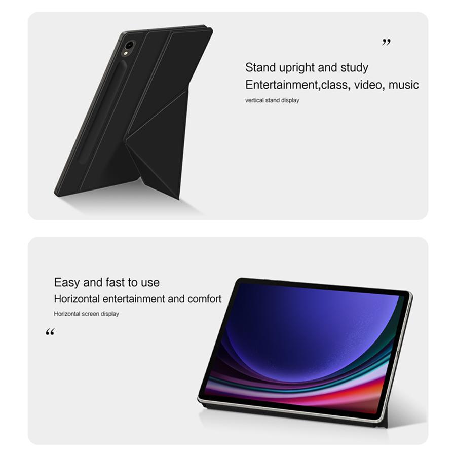 Etui z klapką Y-Fold magnetyczne do Samsung Galaxy Tab S8 S9 S10 S11 Ultra 14.6 S11 S7 S8 S9 S10 FE Plus 13.1 12.4 11 cali Smart Book Cover