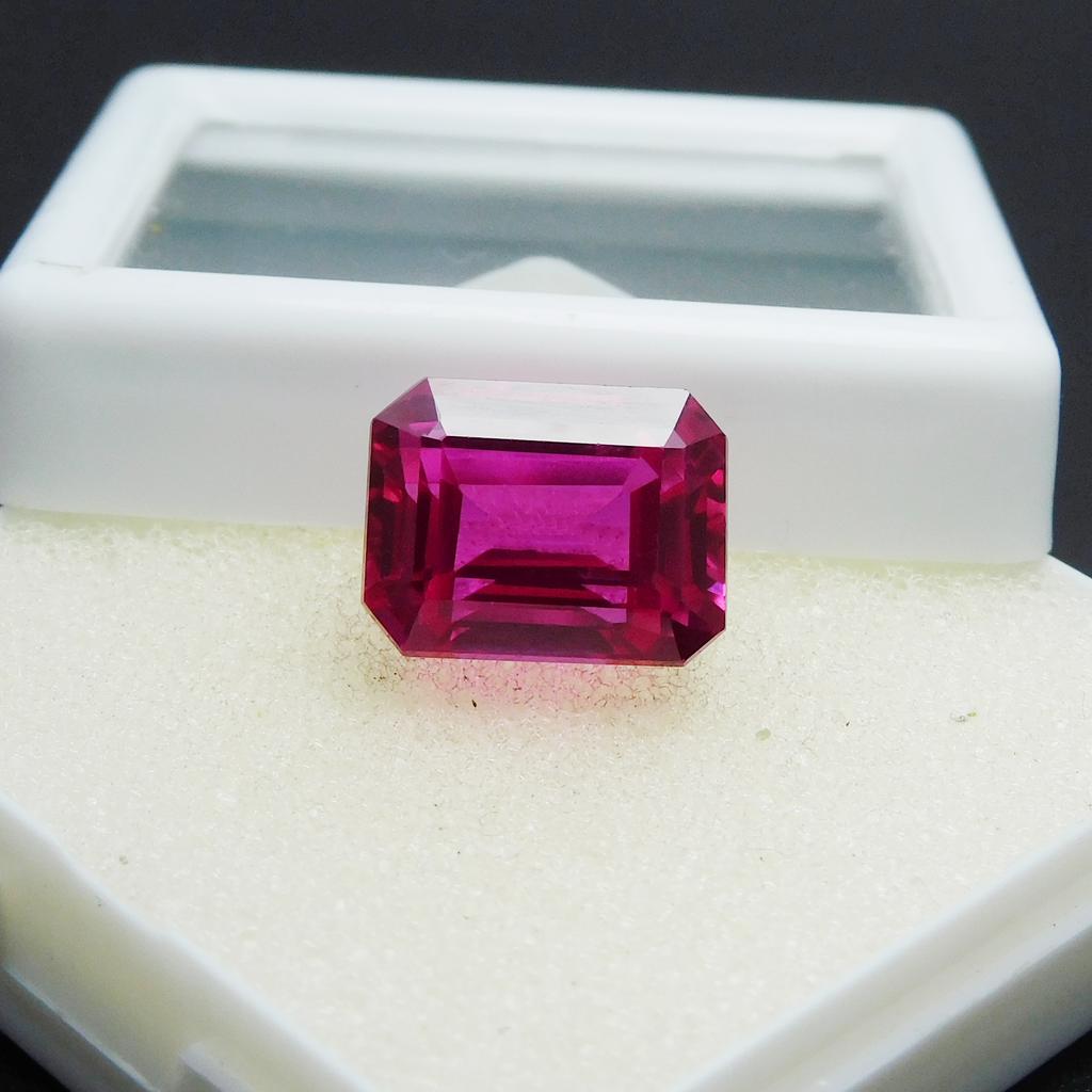 Brilliant Emerald Cut Natural Pink Sapphire 13.15 Ct CERTIFIED Loose Gemstone