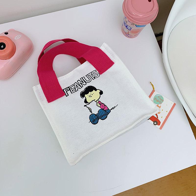 Damen Große Cartoon Canvas Tragetasche im Koreanischen Stil
