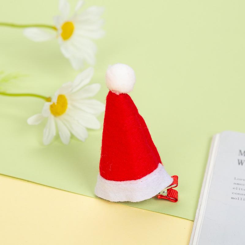 Santa Hat Hair Clip - Festive Headwear for Women & Children