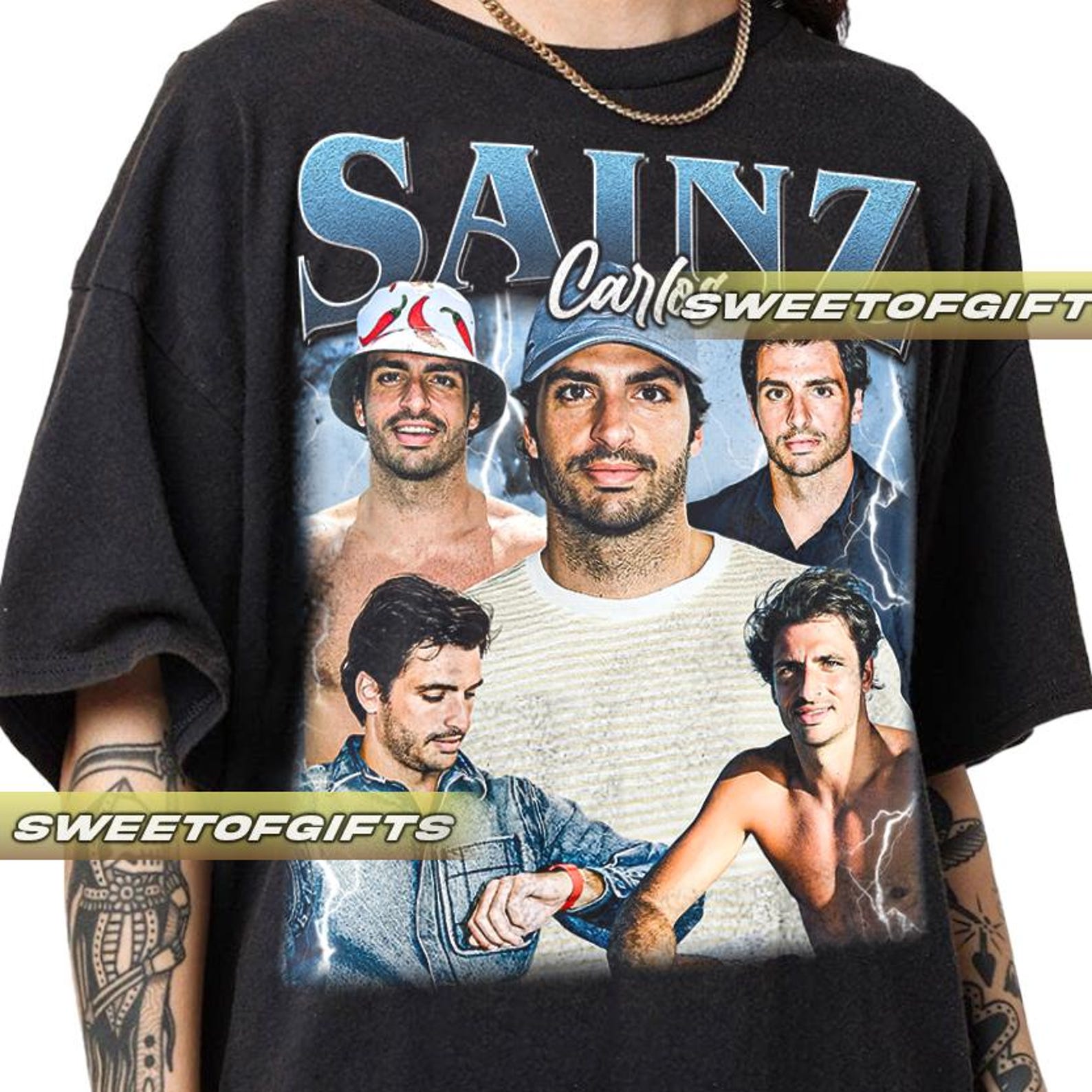 Limited Carlos Sainz New Vintage T-Shirt, Shirt Gift For Woman and Man Unisex T-Shirt GP02 S