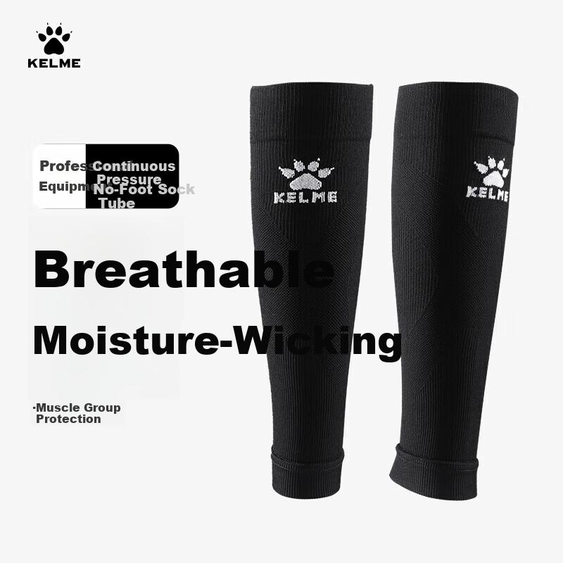 KELME Non-Slip Soccer Socks, Professional Pressure Long Sock Tube, Protective Fixed Leg Guard Sleeve