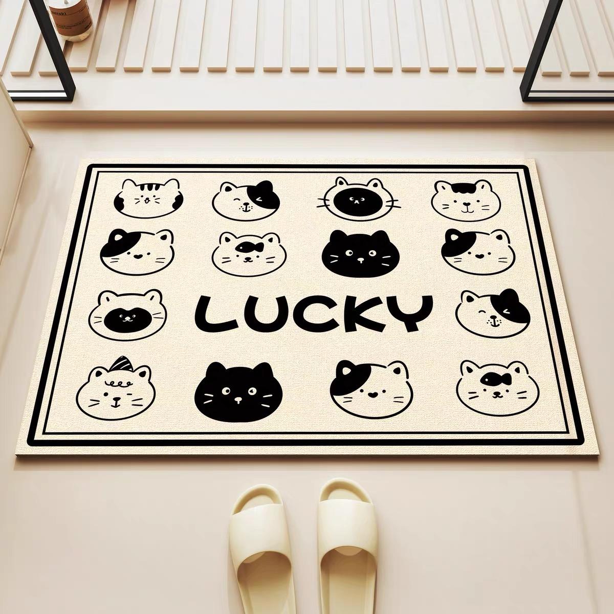 

Крем Ветряной Мультяшный Диатомовый Коврик для Ванной Комнаты Нескользящий Впитывающий Коврик для Пола Туалет Кухня Бытовая Декорация Ковер 40x60cm