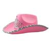 Vintage Prom Party Sequin Crown Cowboy Hat Christmas Hat Big Brim Hat Jazz Top Hat Costumes for Fancy Dress Parties