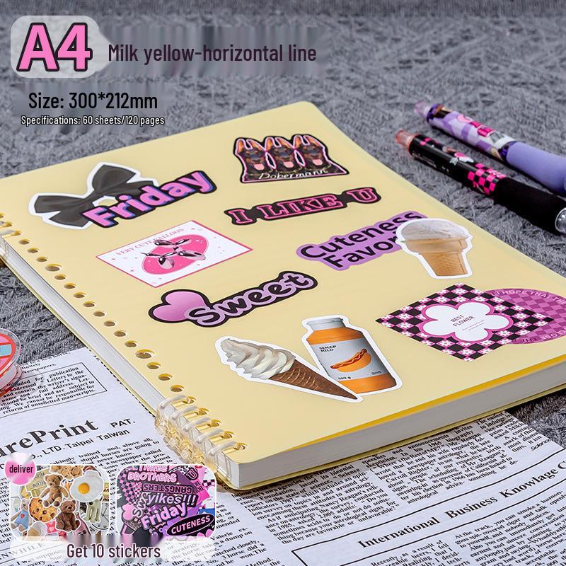 Ergonomic, High-value Loose-leaf Notebook with Detachable Binder; Suitable for High School and Junior High Students.