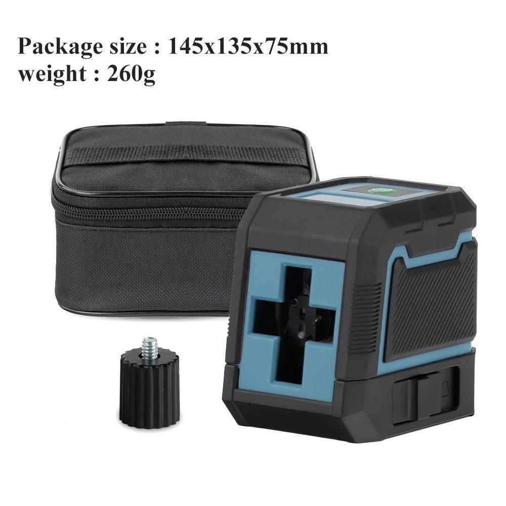Compact 2-Line Green Laser Level - High-Precision Infrared Portable Line Projector with Auto Leveling.