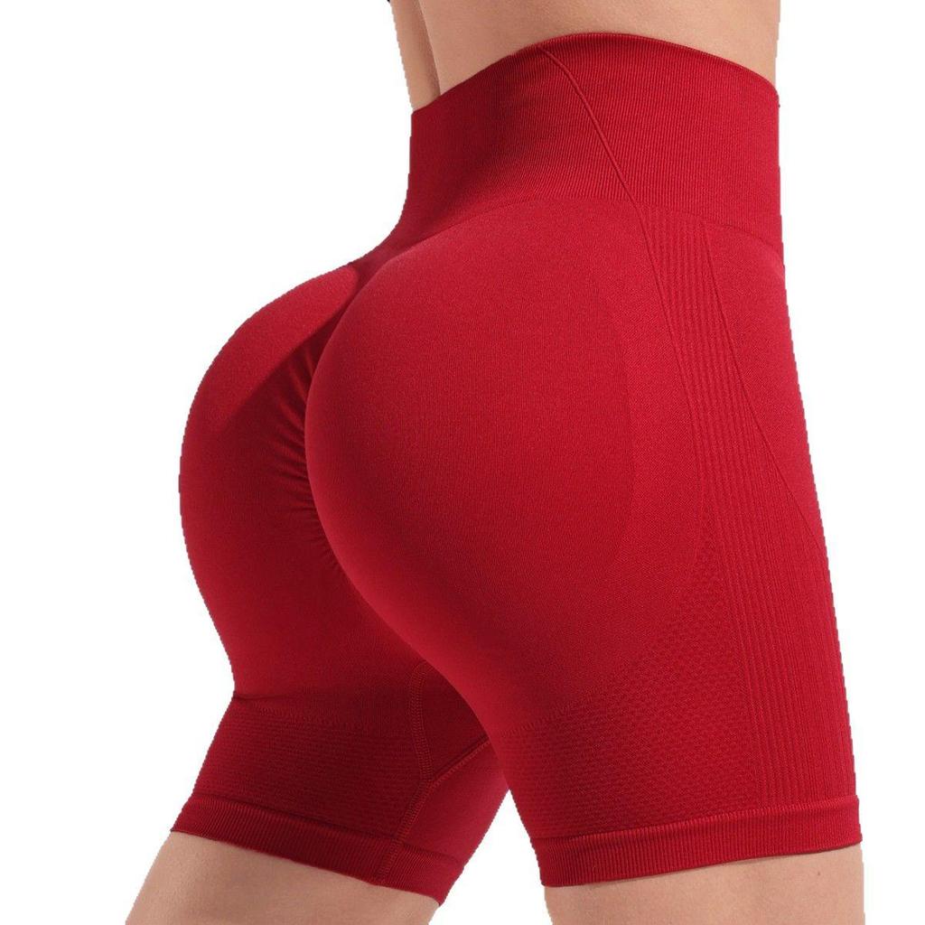 Damen High-Waist Nahtlose Yoga Shorts - Po-Lifting, Schlankmachend, Elastische Fitnessbekleidung