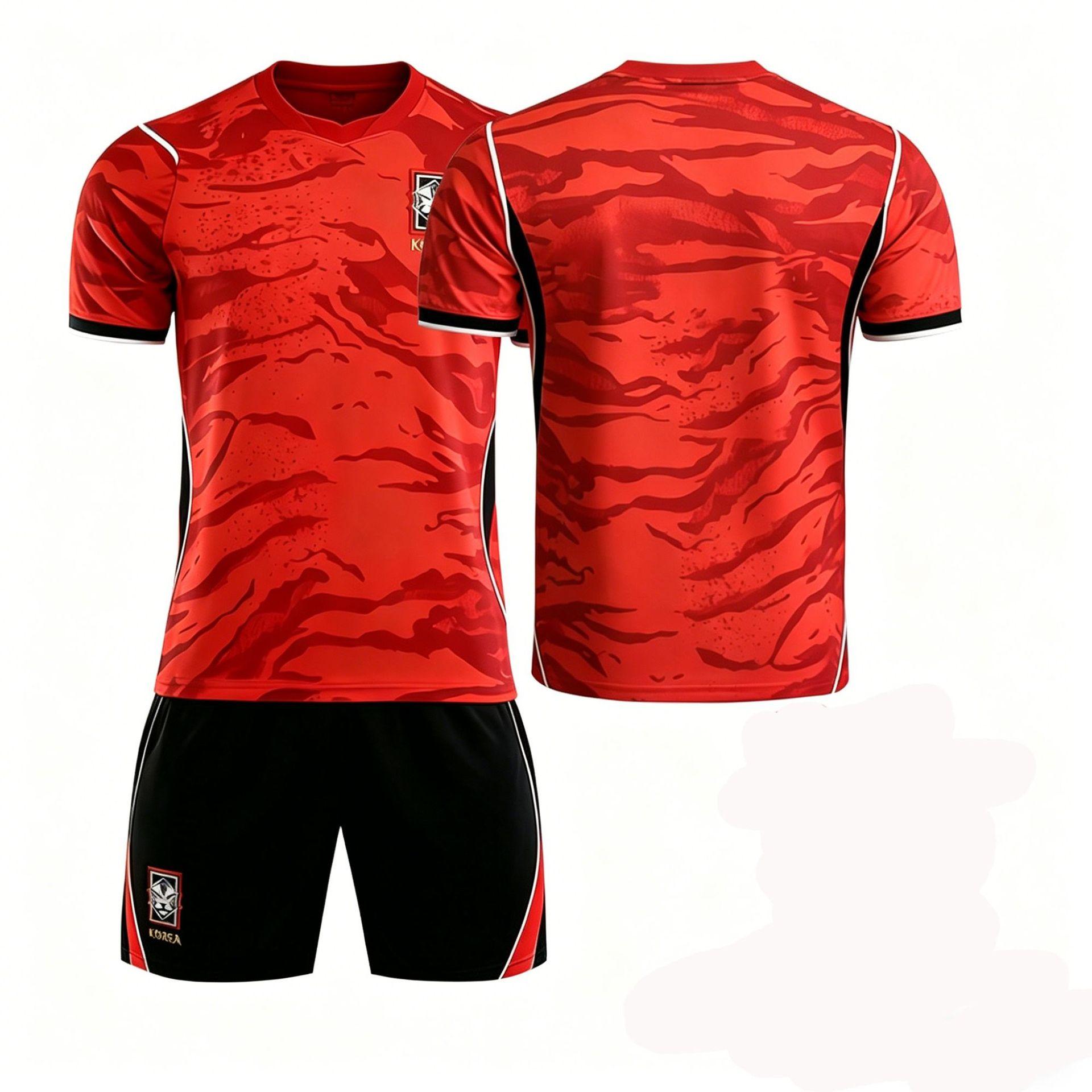 2026 World Cup South Korea home football jersey set No. 7 Sun Xingmin cross-border jersey custom short-sleeved jersey size 16
