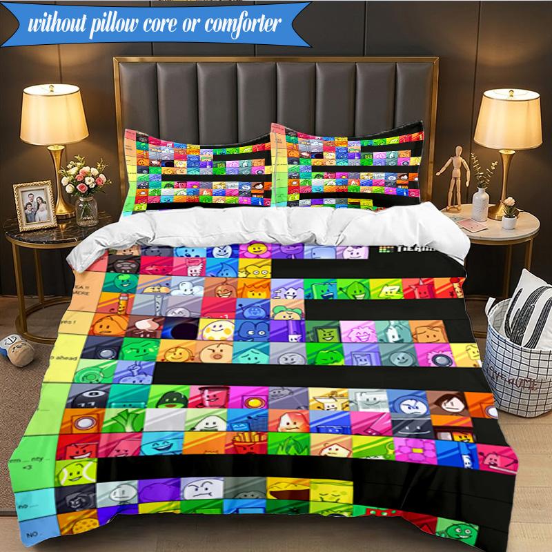 Colorful Dream Island Collage 3pcs K-pop Music Group Bedding set,Ideal for Bedroom, Dormitory,Including Duvet Cover And 2pcs Pillowcases,Fan Gifts