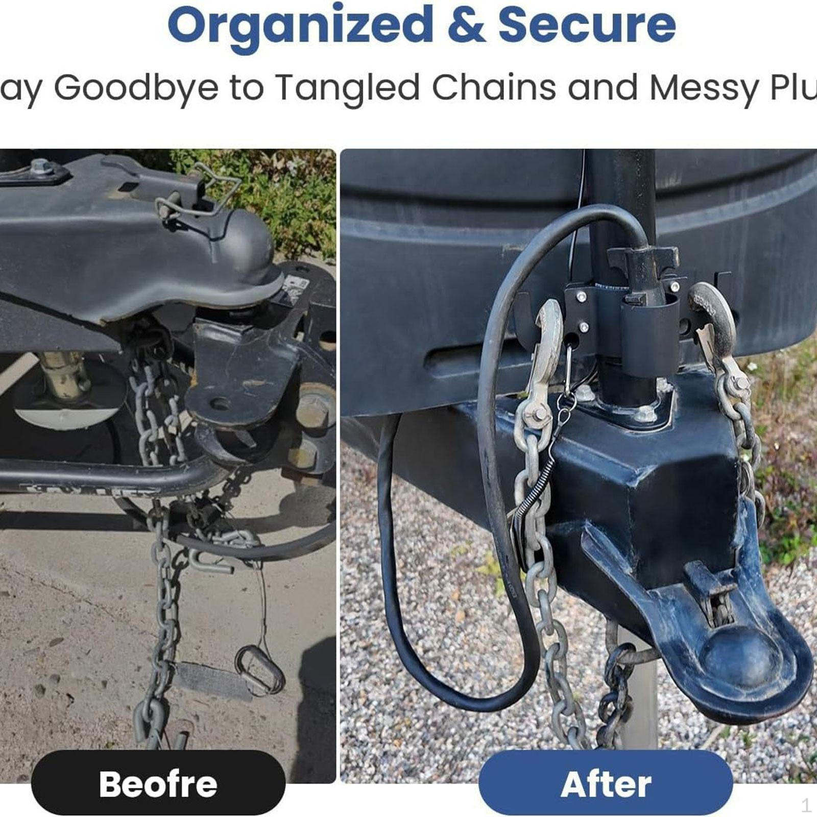 

Trailer Towing Chain Organizer Heavy Duty Chains Management Accessories Practical Premium Aluminum