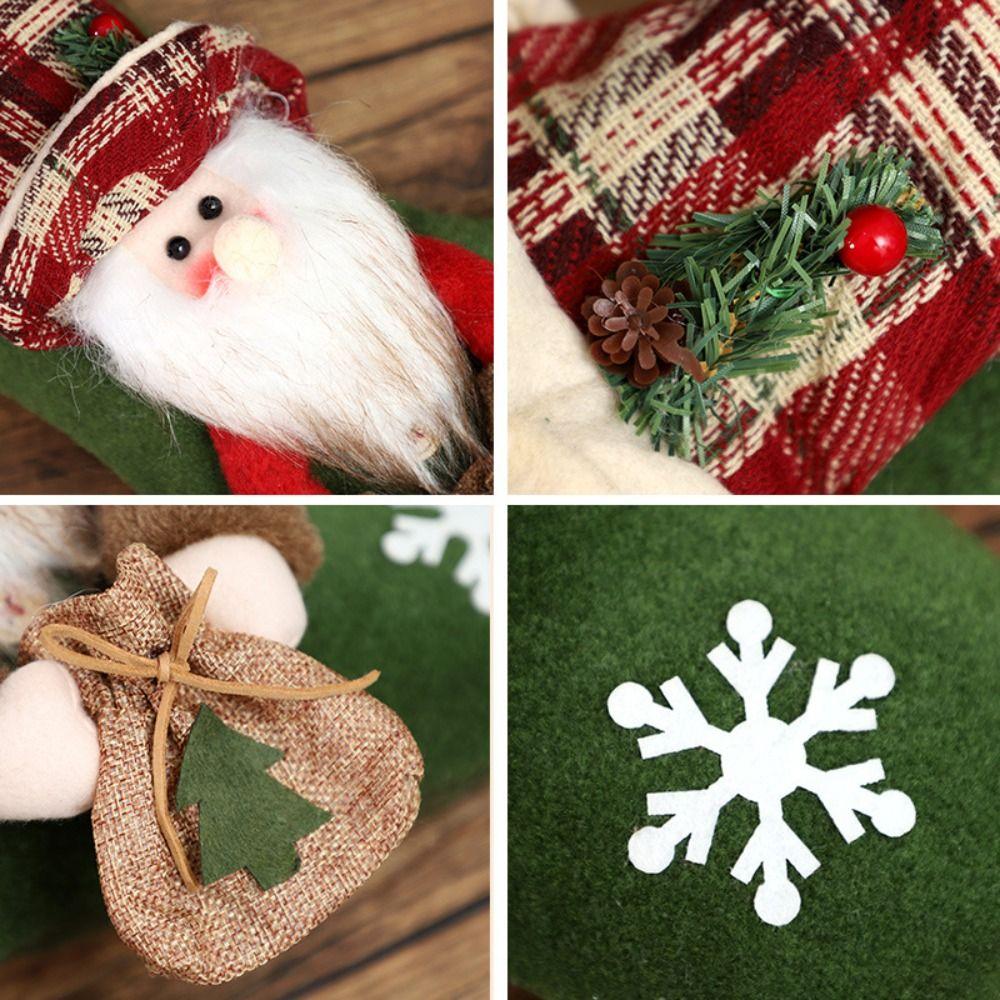 Doll Christmas Socks Santa Claus Christmas Decoration Gift Holder Candy Socks  Kids