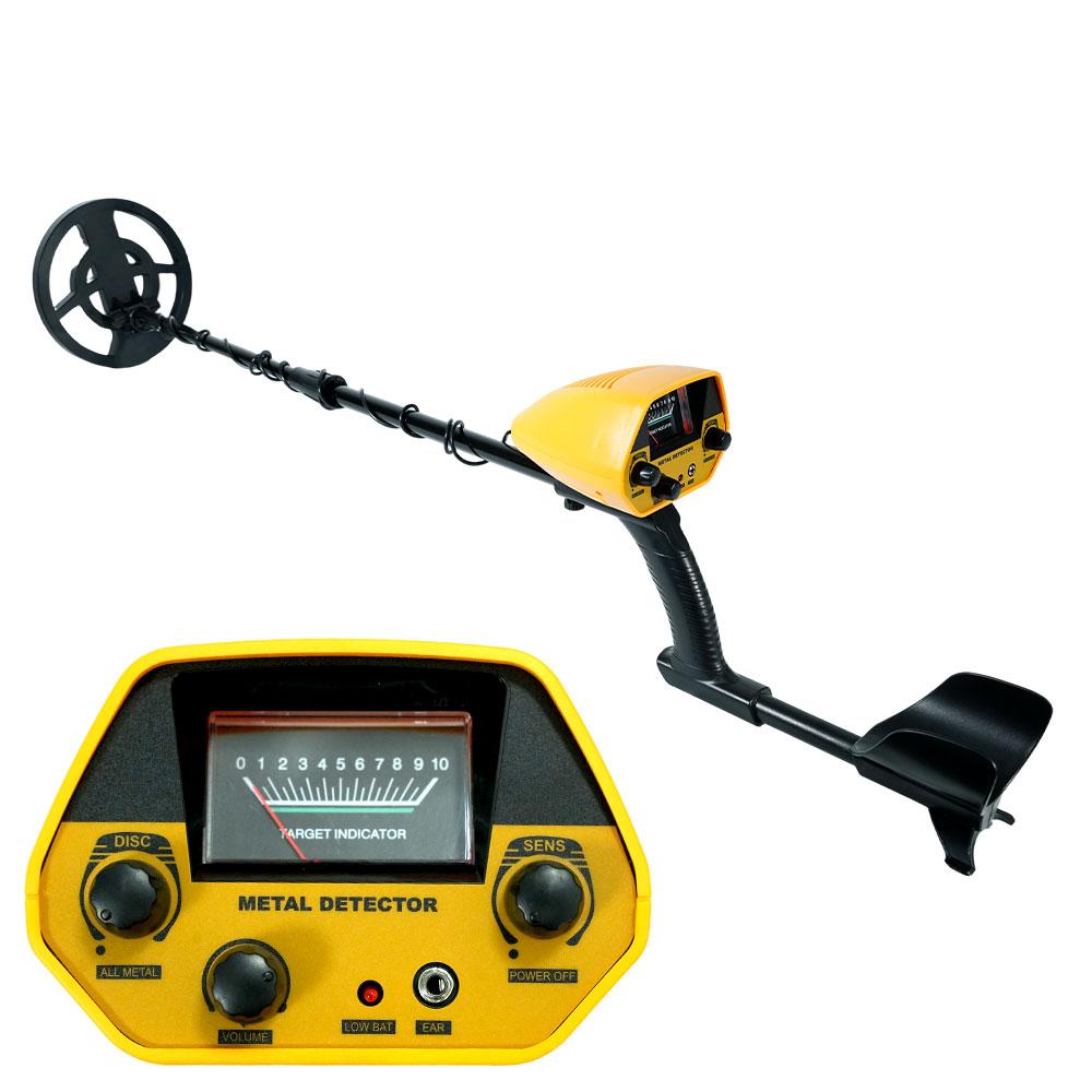 

GTX5030 Metal Detector Treasure Hunting Underground Gold Coin Detection Waterproof Adjustable Sensitivity Pinpointer LCD Display жовтий