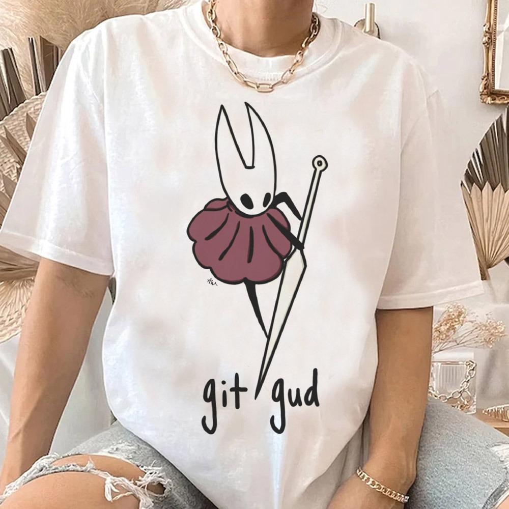 Fashion Men and Women's T-shirt Hollow Knight Print T-shirt Loose Short Sleeve Tops Summer Casual Round Neck Kids Tees Clothing