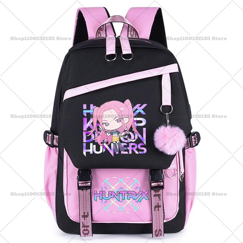Kpop Dämonenjäger Rucksack für Junge Mädchen Schülerin Teenager Schultaschen Damen Herren Rucksack Kawaii Reise Rucksack Mochila Hohe Qualität Geschenk
