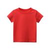 Kids T-shirt Tops Baby Boy Cotton Short Sleeve Tops Girls Children Cotton Basic Color Clothes Boys Girls Tees