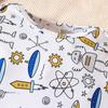 Baby Boy Robot Cartoon Pattern Print Romper Long Sleeve Onesie Jumpsuit