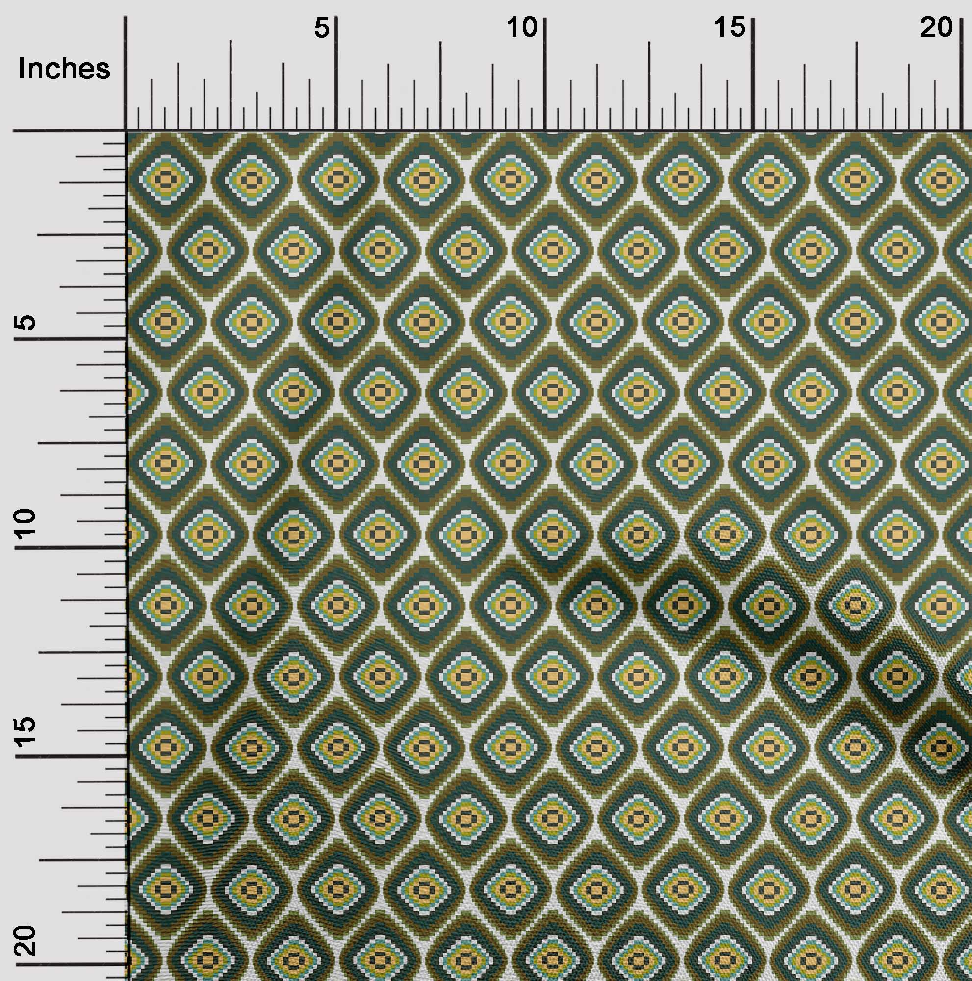 

oneOone Cotton Flex Fabric Diamond Flame Stitch Decor Fabric Printed BTY 40 Inch 42 Inch - Viscose Chiffon синій