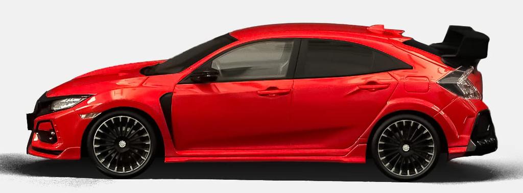 POP RACE FK8 Civic Type R Red Completed Product 1/18 PR18-FK8M-RED