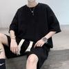 Teen Boys' Trendy Waffle Knit Summer Sports Set - Shorts & Short Sleeve T-shirt