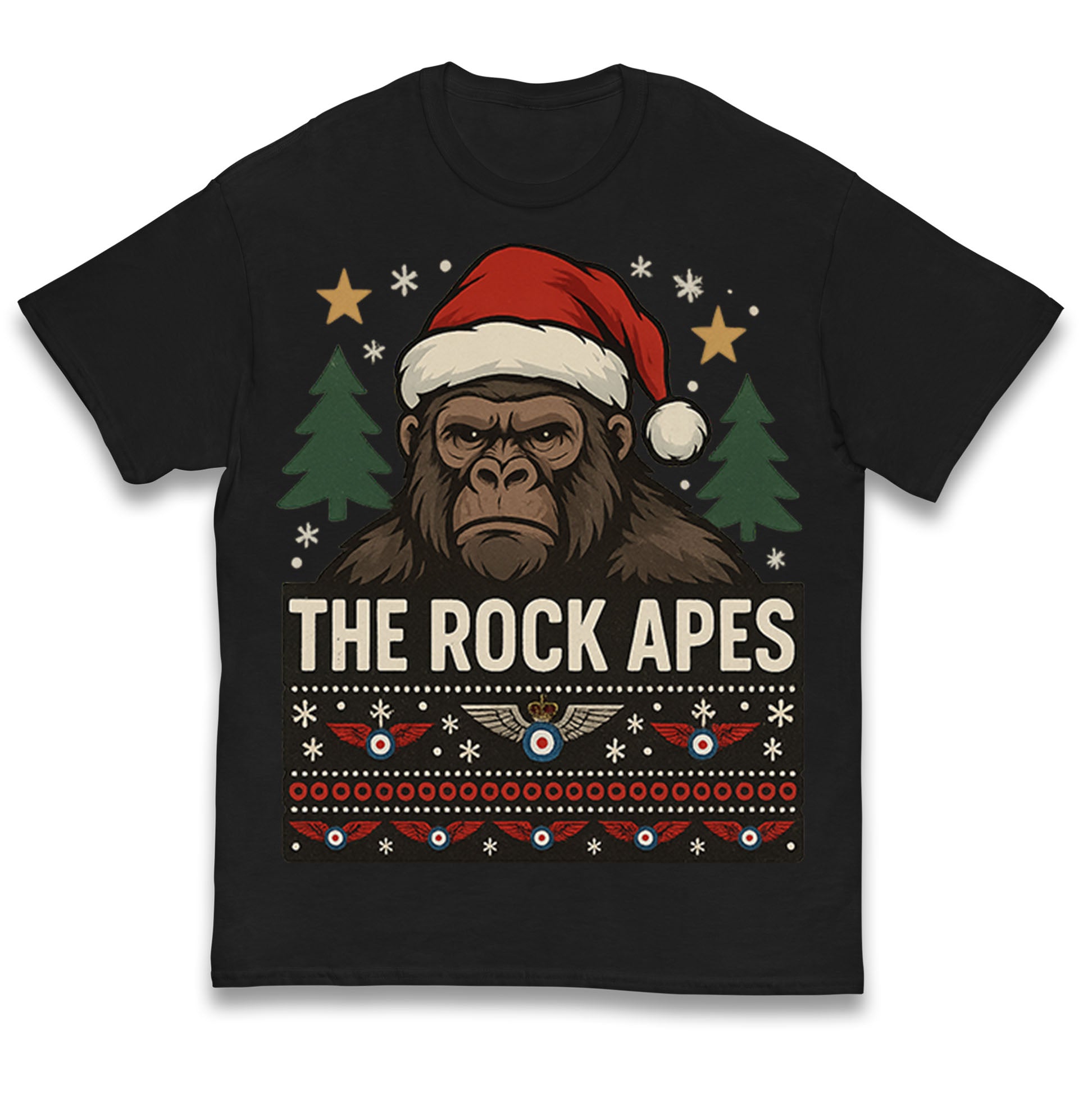 The Rock Apes RAF Regiment Christmas Kids T Shirt 150