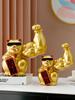 Decoration Crafts Figurines Kirin Arm Robbery Ornament Powerful Muscle Decoration Sculpture Cat Moving Home Cashier Opening Gift