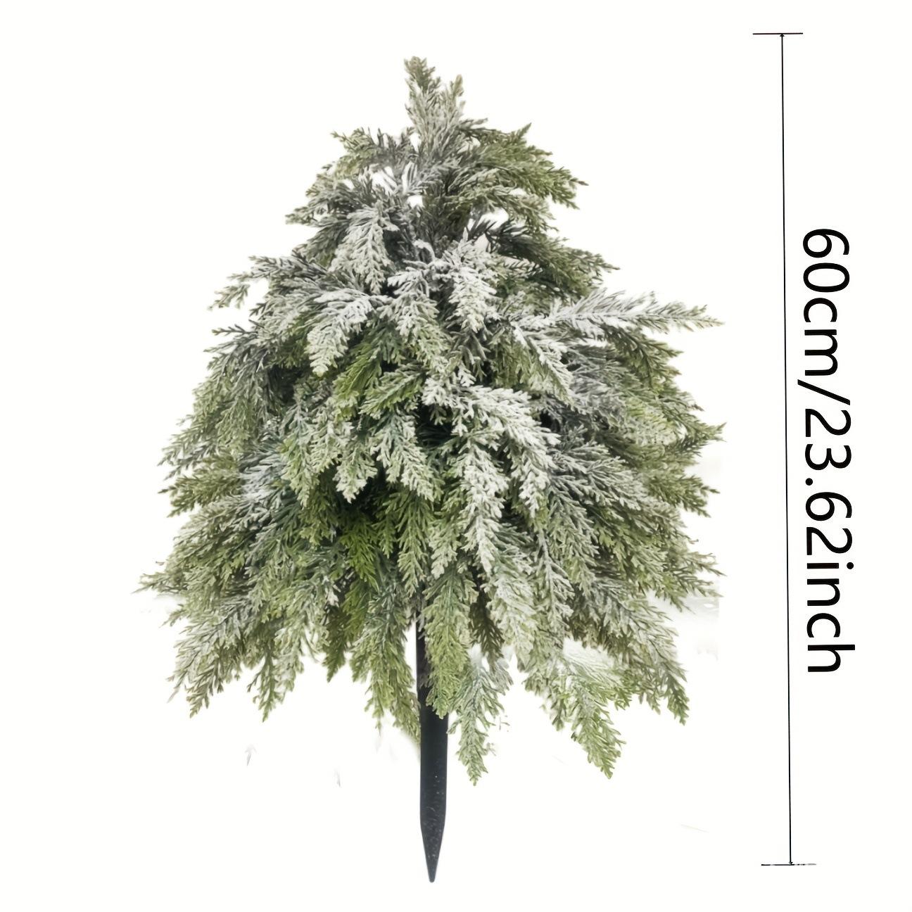 

Рождественское украшение Рождественская елка Уличный декор для двора с втыканием в землю Плюшевая Сделай сам Рождественская елка Домашнее рождественское украшение 55-60cm