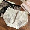 Plus Size Female Leopard Lace Hollowed Out After Pure Cotton Crotch Panties