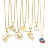 1Piece Reunion Map Outline 974 Hibiscus and Coconut Tree Guadeloupe Martinique Pendant Necklaces Stainless Steel Jewelry #593662