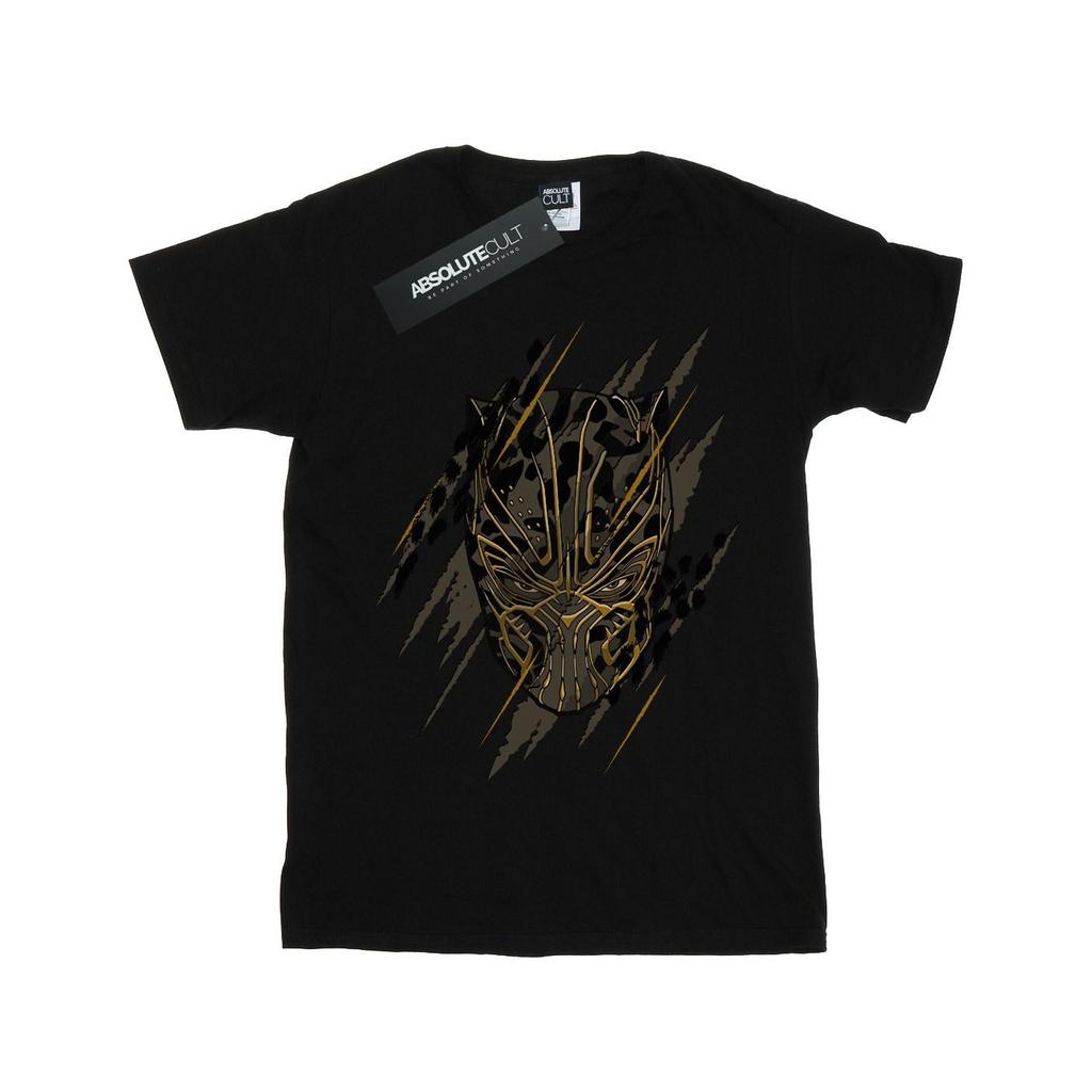 Marvel Boys Black Panther Gold Head T-Shirt
