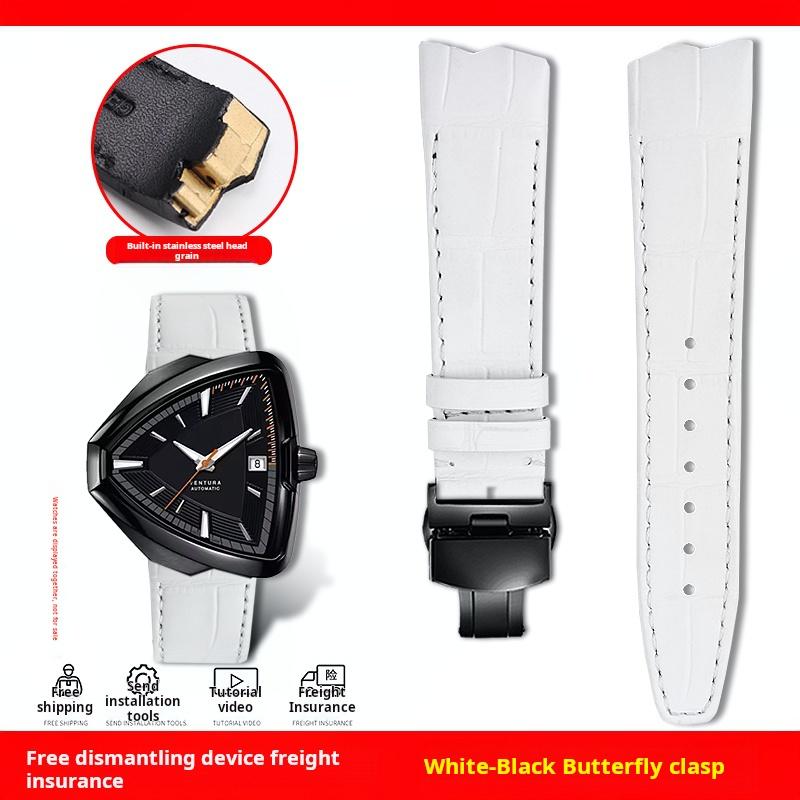 Für Hamilton VENTURA Presley 80. Jubiläum H24535331/H24525331/H24585331 Lederarmband Uhrenarmband Herren Schwarz Braun Armband