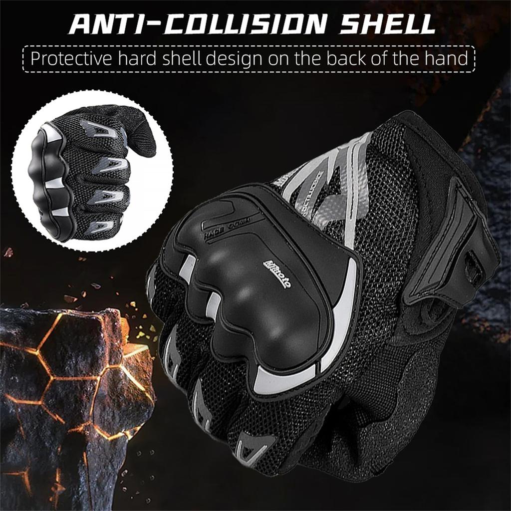 Anti-drop breathable men's and women's wear-resistant and non-slip touchscreen racing gloves
