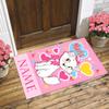 Personalized Name Cat Love Living Room Non-Slip Area Rug Soft Carpet for Bedroom Kids Playroom Sofa Office Home Decor Doormat