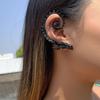 Punk Personality Single Ancient Silver Dragon Shape Stud Earring Ear Hanging for Women Hip-hop Street Style Hot Girl Jewelry
