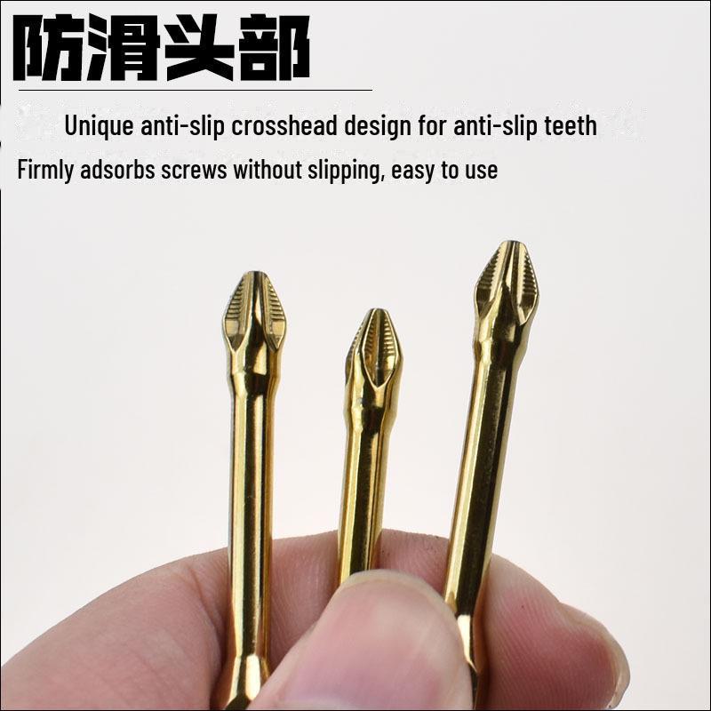 Tournevis à chocs antidérapant avec tête cruciforme magnétique puissante et perceuse à main à air dentée