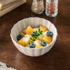 Exquisite Ceramic Rice Bowl, Small Bowl, Tableware, Fruit Salad Bowl, Household Eating Bowl, Flower-Shaped Dessert Bowl, Porridge Bowl